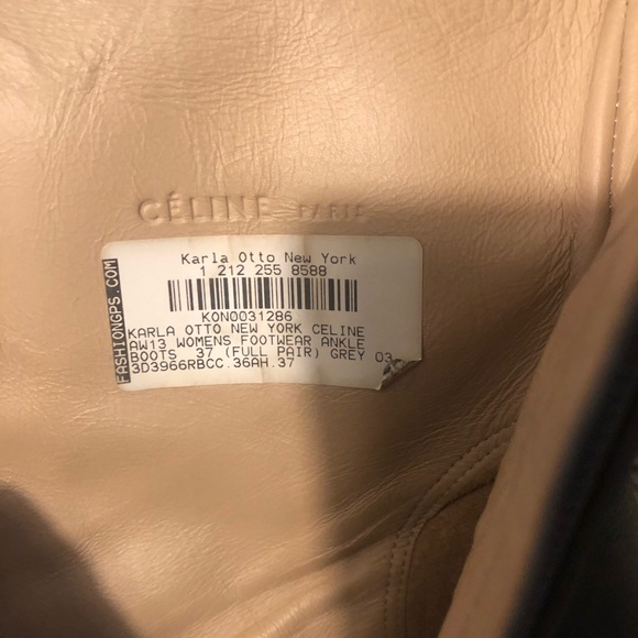 Grey leather Celine bootie Fall 2018 Collection - Picture 5 of 6